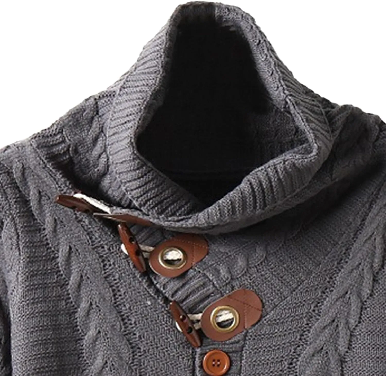 Men's Button Knitted Sweater Jacket Slim Fit Button Down Knits Jackets Casual Stand Collar Knit Cardigan