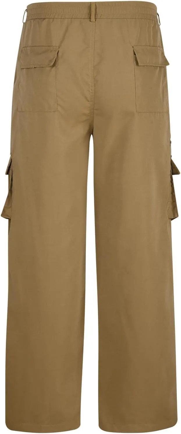 Men's Cargo Pants Multi Pockets Straight Barrel Work Pants Outdoor Fitness Bodybuilding Trousers Baggy Hiking Pants