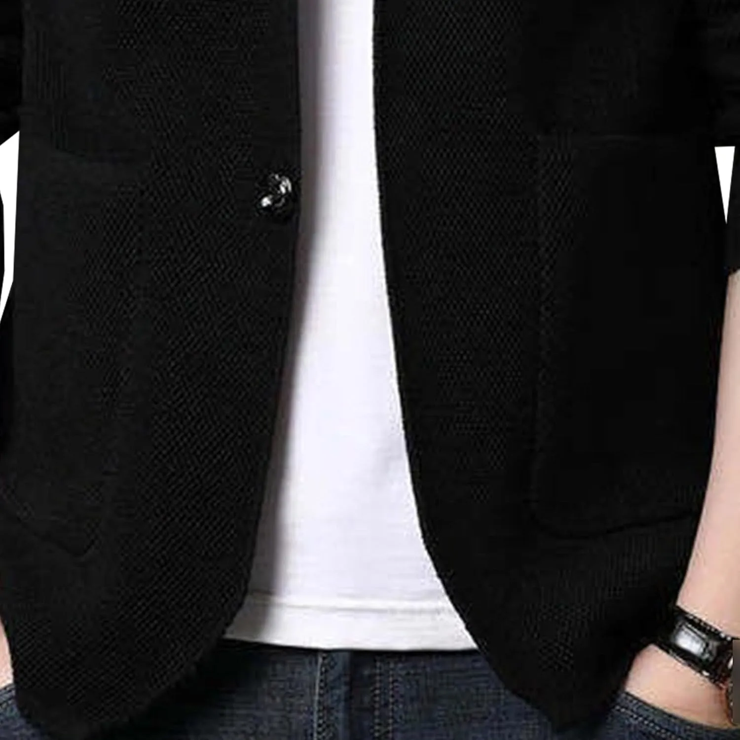 Men's Casual Knitted Cardigan Classic Button Down Male Knits Jacket Slim Fit Pockets Knit Sweater Coat