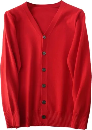 Men's Casual Knitted Cardigan Lightweight Button Down Male Sweater Coat Winter V Neck Slim Fit Knits Cardigans