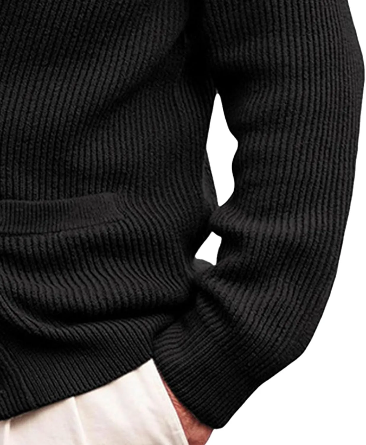Men's Collar Knitted Cardigan Lightweight Button Down Male Knits Jackets Casual Long Sleeve Knit Cardigans Coat