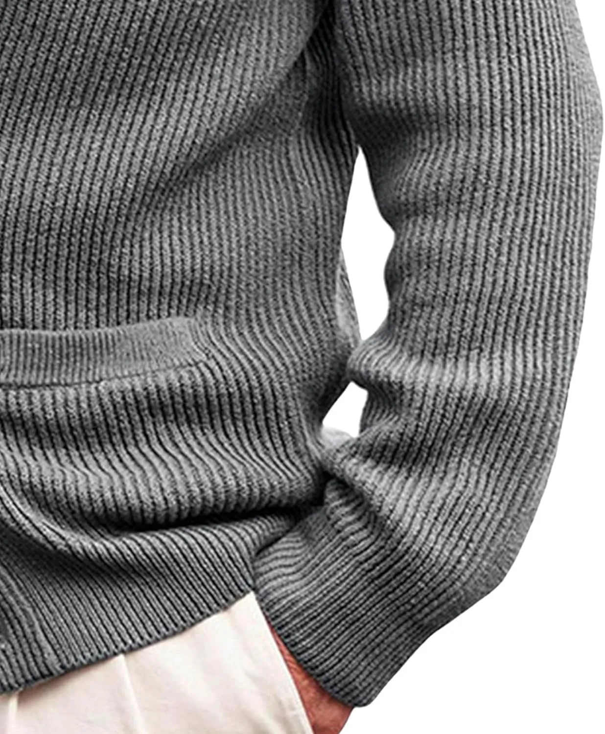 Men's Collar Knitted Cardigan Lightweight Button Down Male Knits Jackets Casual Long Sleeve Knit Cardigans Coat