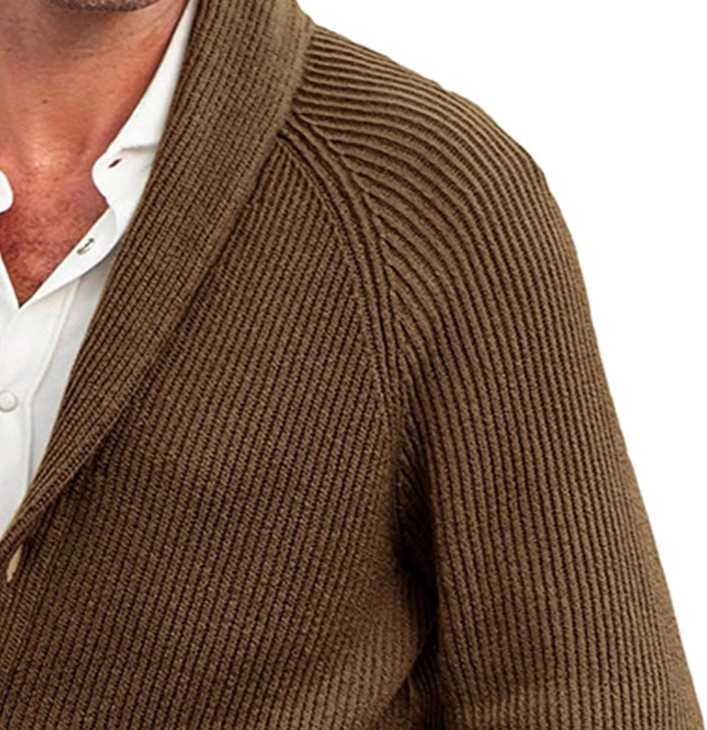 Men's Collar Knitted Cardigan Lightweight Button Down Male Knits Jackets Casual Long Sleeve Knit Cardigans Coat