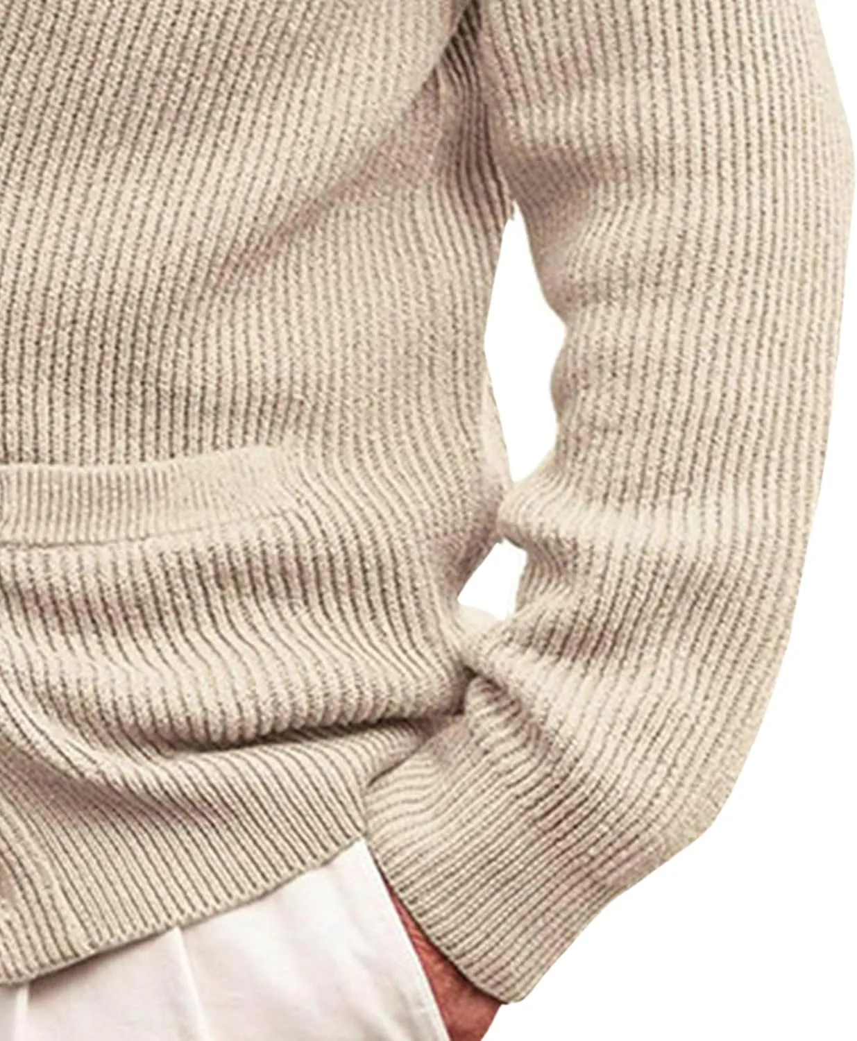 Men's Collar Knitted Cardigan Lightweight Button Down Male Knits Jackets Casual Long Sleeve Knit Cardigans Coat