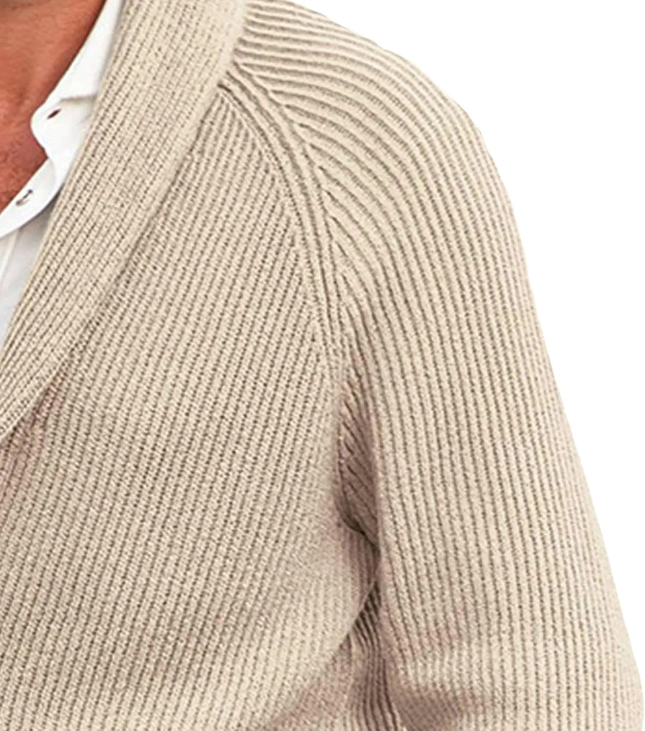 Men's Collar Knitted Cardigan Lightweight Button Down Male Knits Jackets Casual Long Sleeve Knit Cardigans Coat