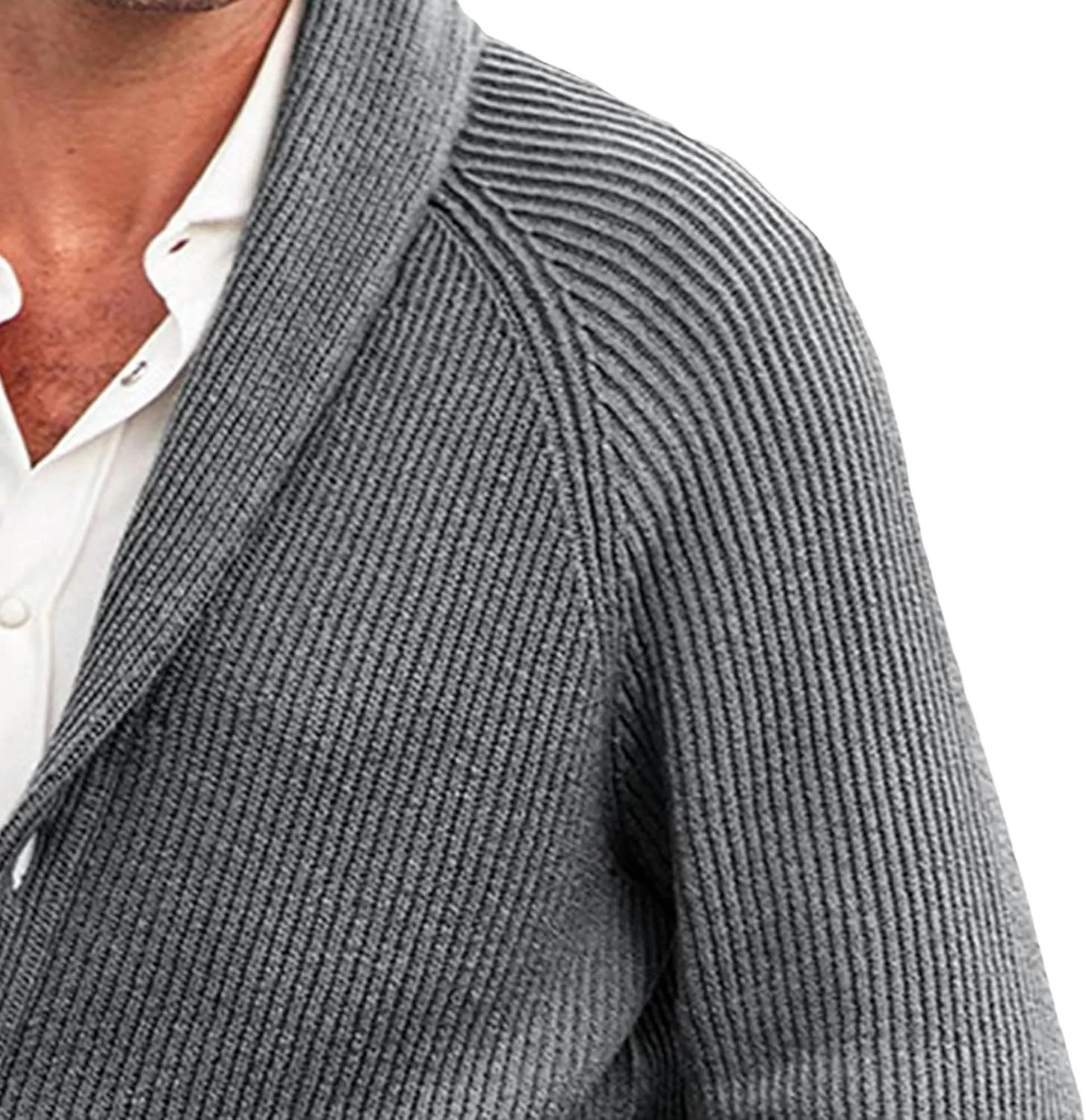 Men's Collar Knitted Cardigan Lightweight Button Down Male Knits Jackets Casual Long Sleeve Knit Cardigans Coat