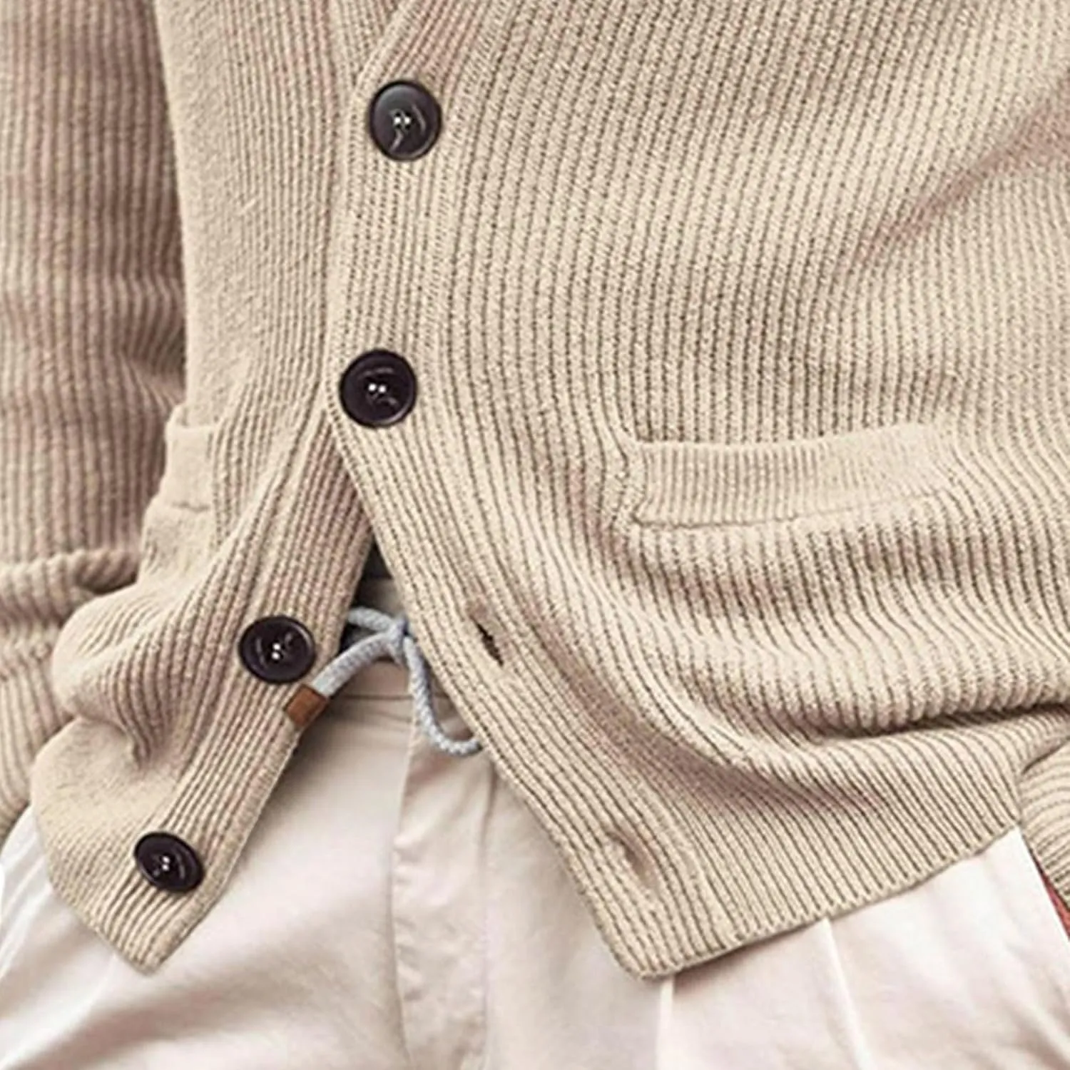 Men's Collar Knitted Cardigan Lightweight Button Down Male Knits Jackets Casual Long Sleeve Knit Cardigans Coat