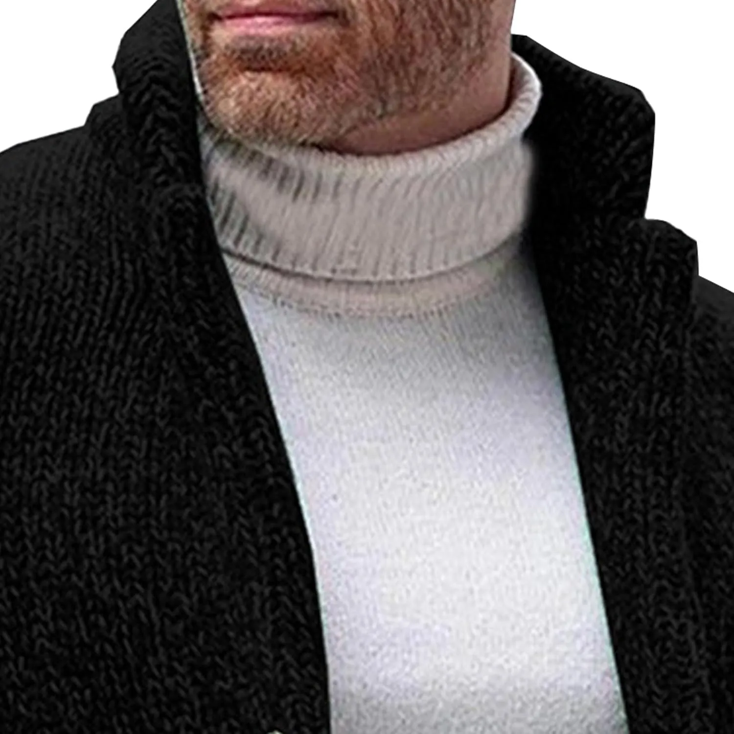 Men's Collar Knitted Sweater Jacket Slim Fit Cardigan Knits Jackets Lightweight Button Down Men Knits Coat