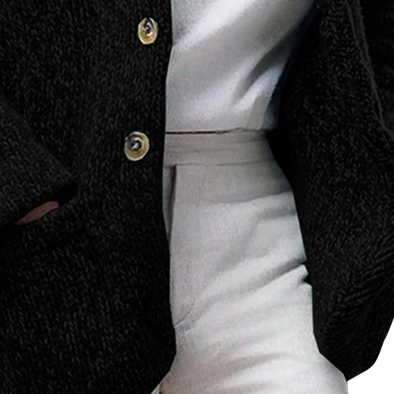 Men's Collar Knitted Sweater Jacket Slim Fit Cardigan Knits Jackets Lightweight Button Down Men Knits Coat