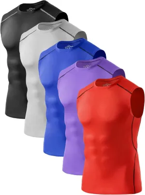 Men's Dry Fit Workout Tank Top Muscle Sleeveless Shirts for Men Compression Tank Top Gym Bodybuilding Running
