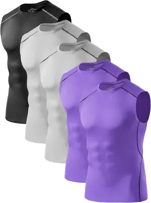 Men's Dry Fit Workout Tank Top Muscle Sleeveless Shirts for Men Compression Tank Top Gym Bodybuilding Running