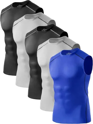 Men's Dry Fit Workout Tank Top Muscle Sleeveless Shirts for Men Compression Tank Top Gym Bodybuilding Running