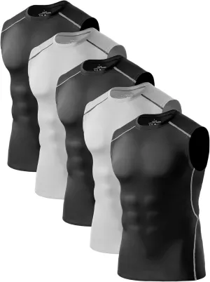 Men's Dry Fit Workout Tank Top Muscle Sleeveless Shirts for Men Compression Tank Top Gym Bodybuilding Running