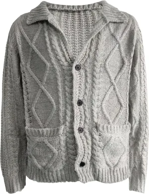 Men's Lapel Knitted Cardigan Button Down Male Knit Sweater Coat Solid Long Sleeve Knits Sweaters Coats