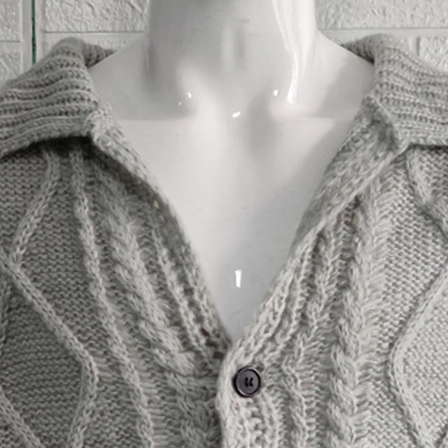 Men's Lapel Knitted Cardigan Button Down Male Knit Sweater Coat Solid Long Sleeve Knits Sweaters Coats