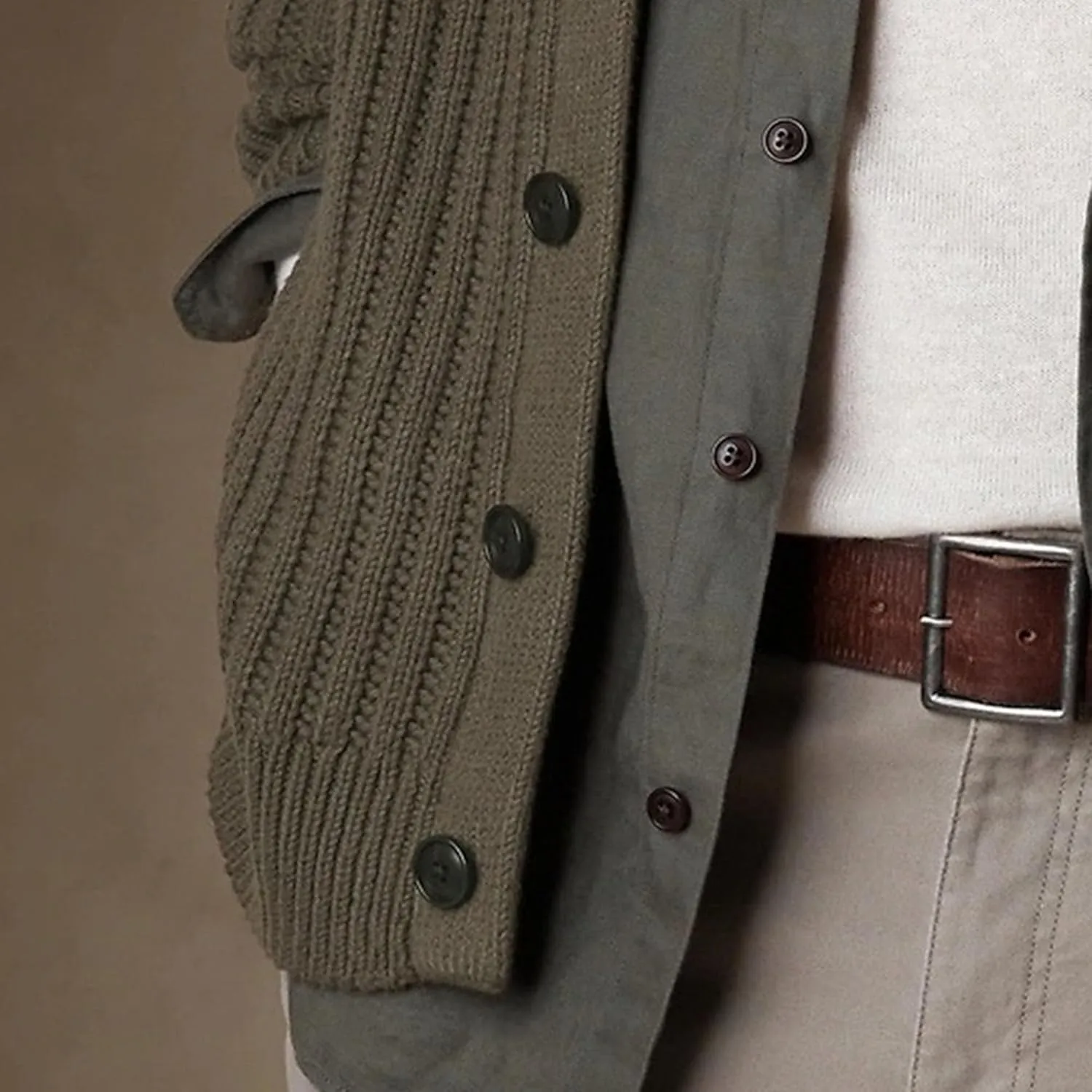 Mens Laple Knitted Cardigan Winter Long Sleeve Male Knit Sweater Jacket Slim Fit Button Down Knits Cardigans