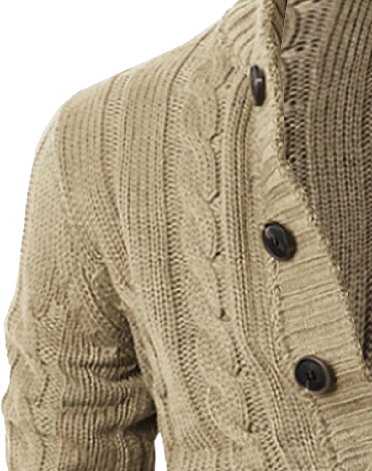 Men's Lightweight Knitted Sweater Jacket Casual Shawl Collar Men Knit Jackets Button Down Knits Cardigans Coat