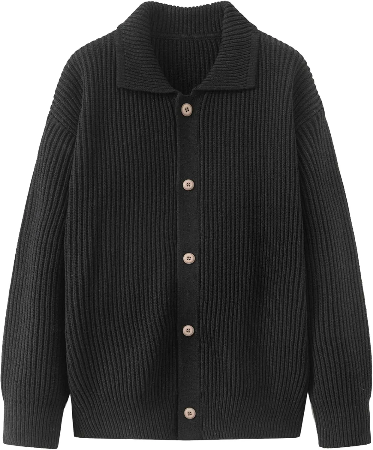 Mens Long Sleeve Knit Cardigan Button Down Male Knitted Sweater Casual Solid Color Knits Sweaters Coat