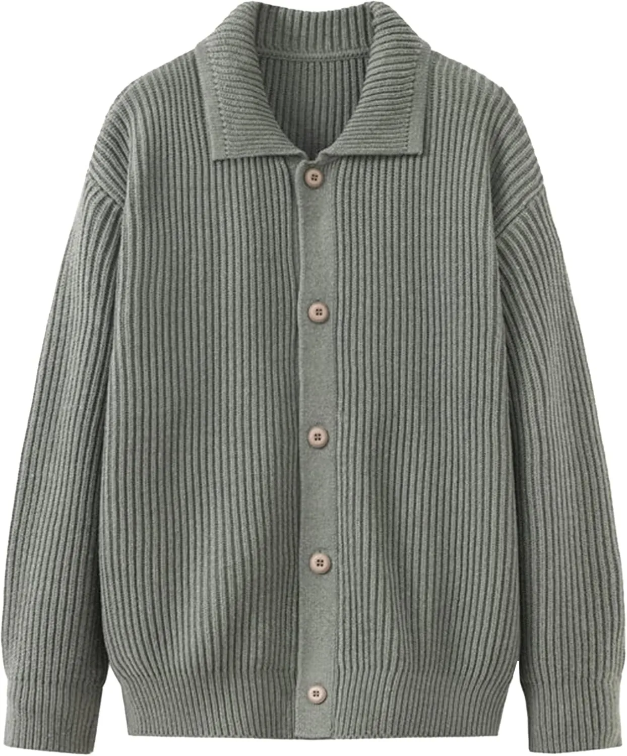 Mens Long Sleeve Knit Cardigan Button Down Male Knitted Sweater Casual Solid Color Knits Sweaters Coat