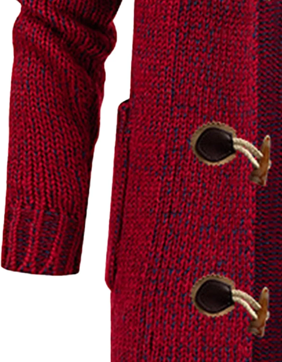 Men's Medium Length Knitted Sweater Jacket Fit Button Down Knits Jackets Hooded Men Knit Cardigan Sweaters Coat