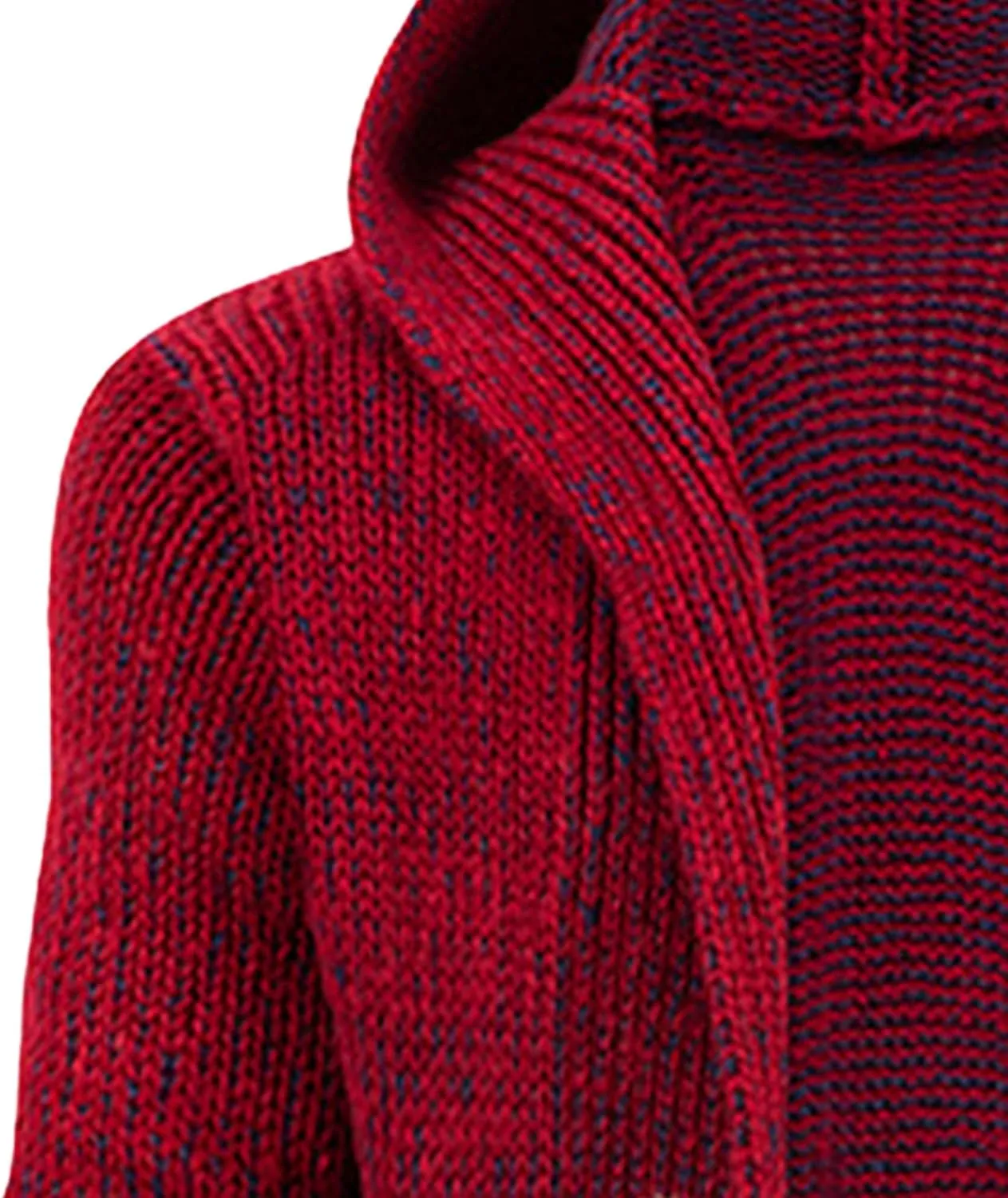 Men's Medium Length Knitted Sweater Jacket Fit Button Down Knits Jackets Hooded Men Knit Cardigan Sweaters Coat