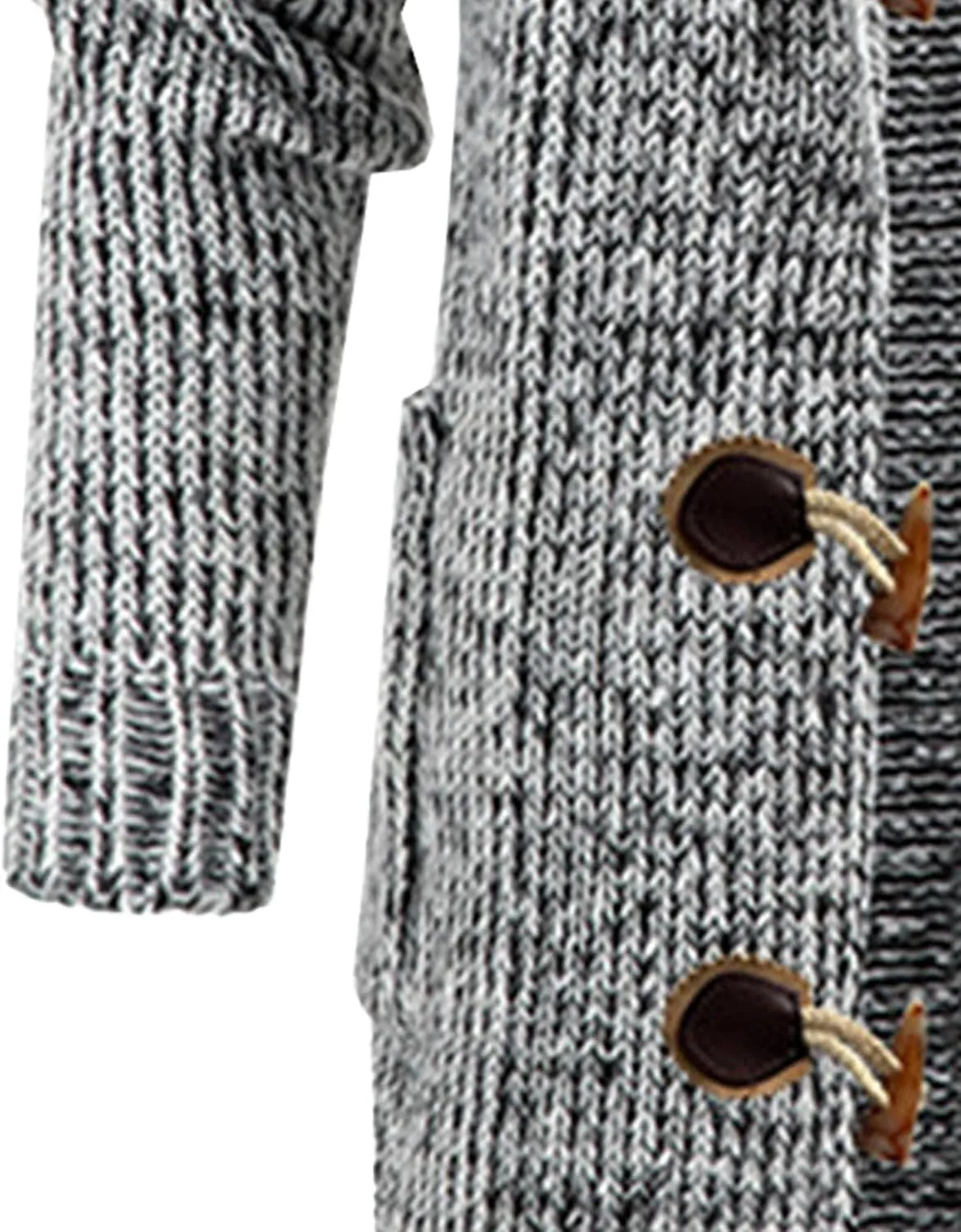Men's Medium Length Knitted Sweater Jacket Fit Button Down Knits Jackets Hooded Men Knit Cardigan Sweaters Coat