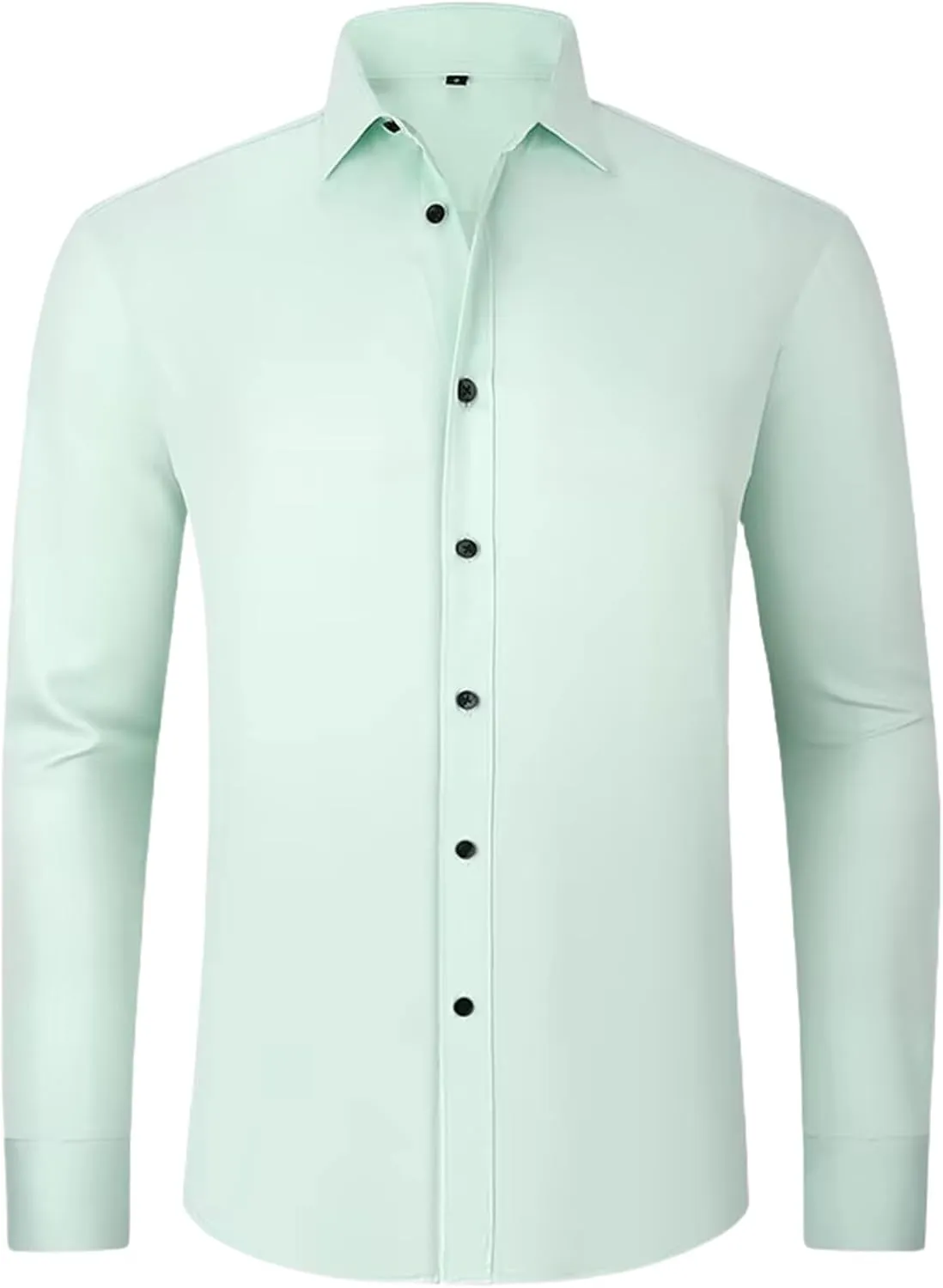Men's Micro Elastic Non-Iron Slim Fit Long Sleeve Shirt Solid Color Work Social Top