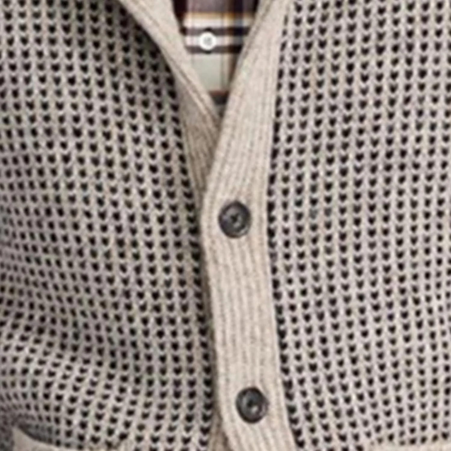 Men's Shawl Knitted Cardigan Button Down Casual Male Knit Sweater Coat Lightweight Pockets Knits Cardigans