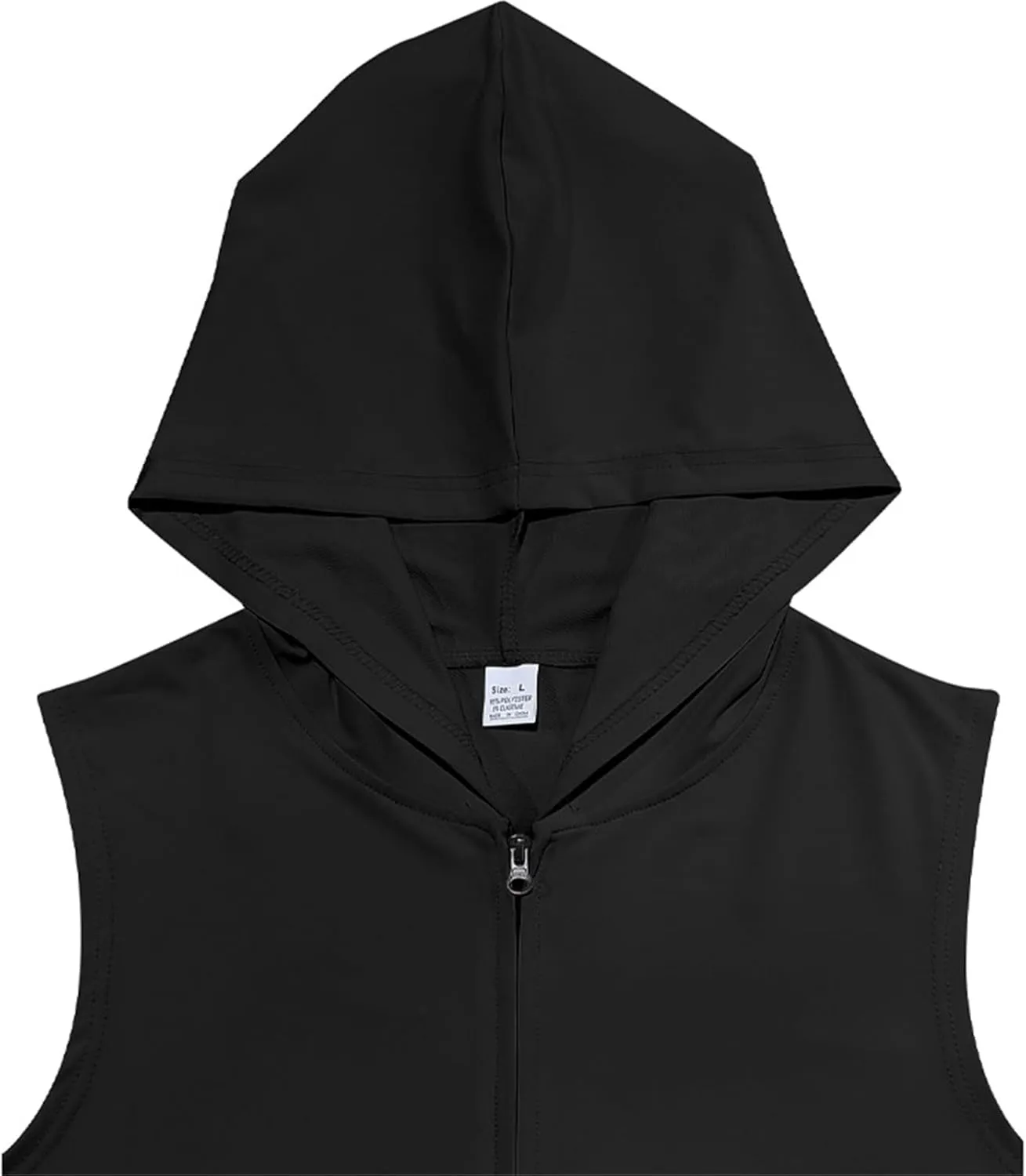 Mens Sleeveless Hooded Tank Tops Workout Zip Up Gym Fitness Training Shirts Muscle Cut Off T Shirt Bodybuilding Vests