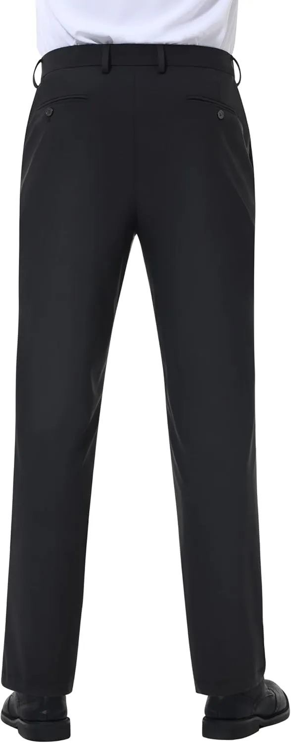 Mens Stretch Dress Pants Slim Fit Dress Pants for Men Expandable Waist Dress Pants Casual Athletic Golf Pants