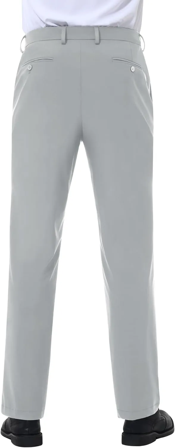 Mens Stretch Dress Pants Slim Fit Dress Pants for Men Expandable Waist Dress Pants Casual Athletic Golf Pants