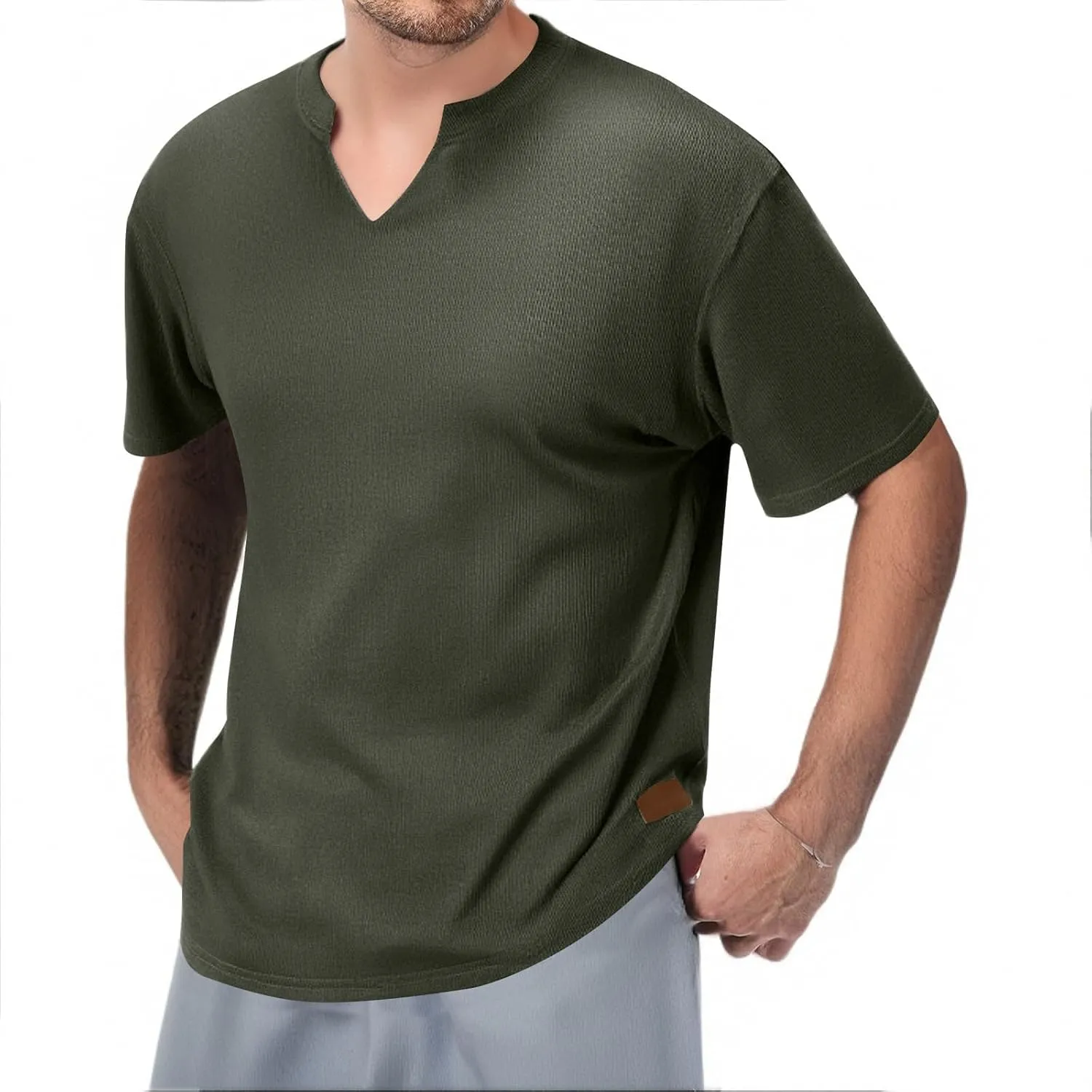 Mens Summer T-Shirts Short Sleeve Casual Crew Neck Soft Breathable Tees for Gym Daily Wear Travel 2025 Summer Basic Tees