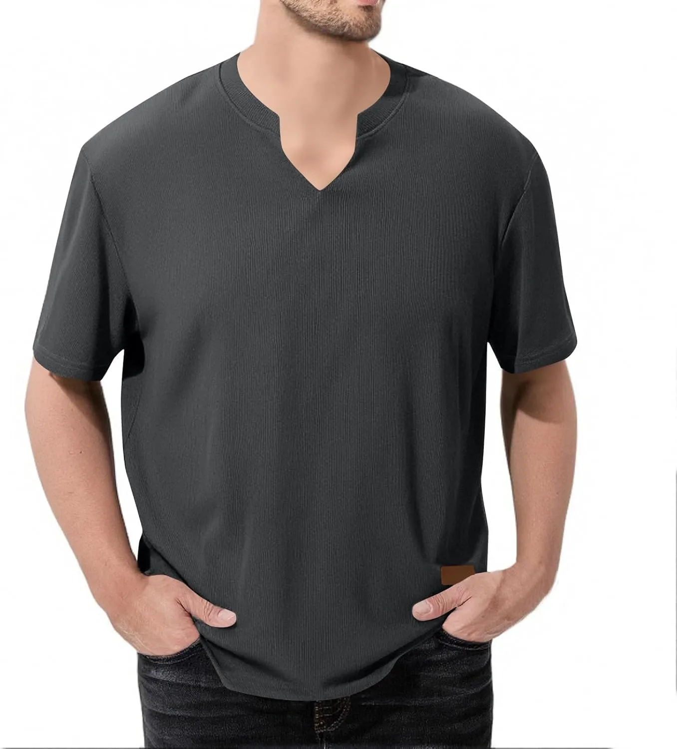Mens Summer T-Shirts Short Sleeve Casual Crew Neck Soft Breathable Tees for Gym Daily Wear Travel 2025 Summer Basic Tees