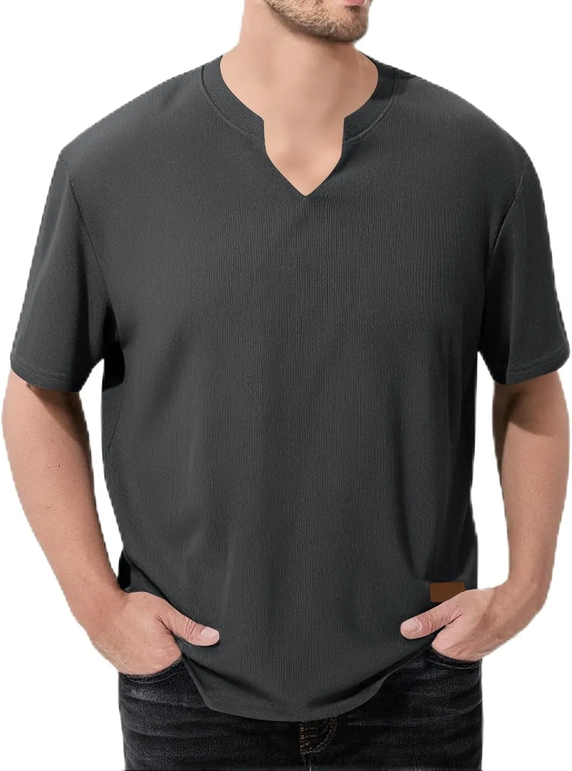 Mens Summer T-Shirts Short Sleeve Casual Crew Neck Soft Breathable Tees for Gym Daily Wear Travel 2025 Summer Basic Tees