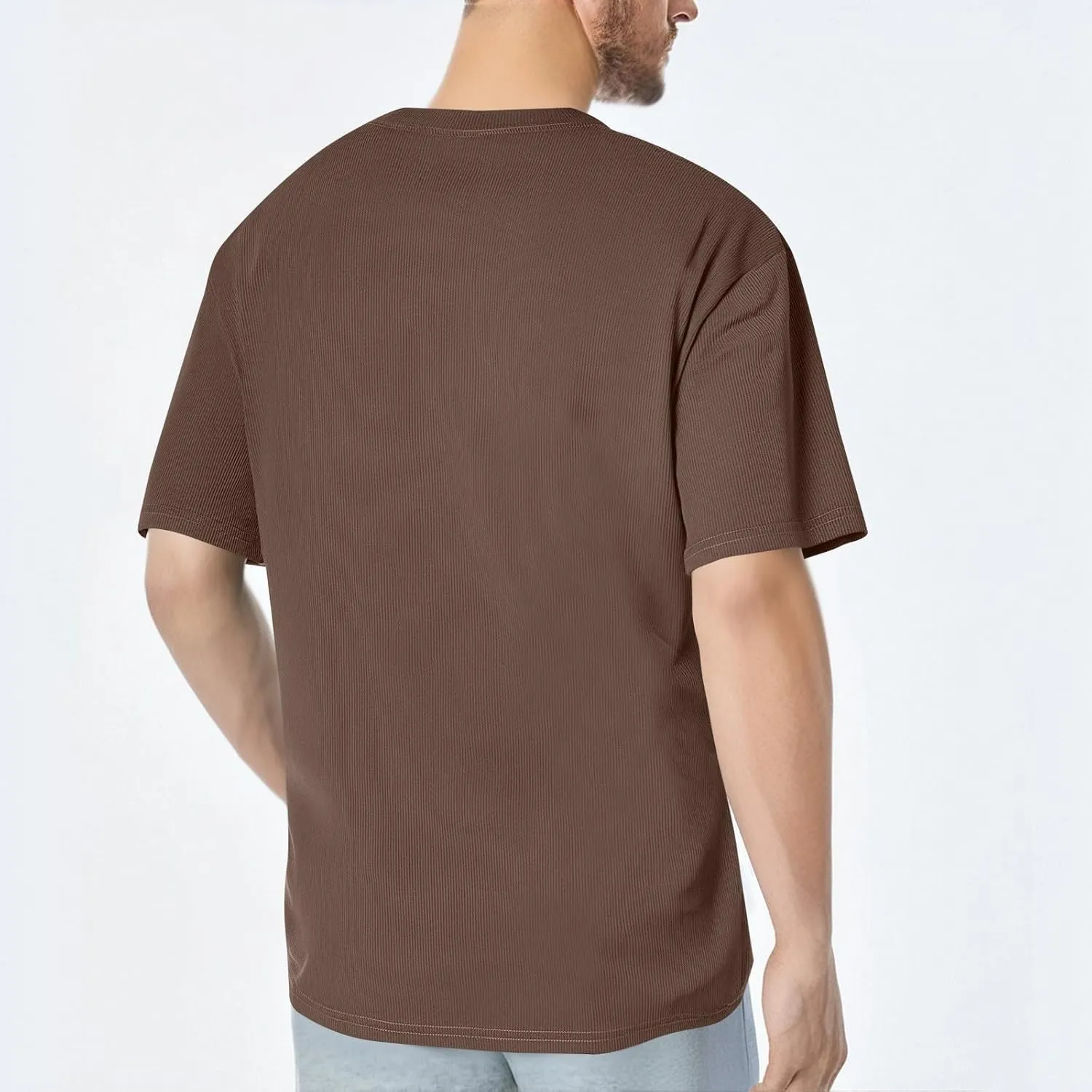 Mens Summer T-Shirts Short Sleeve Casual Crew Neck Soft Breathable Tees for Gym Daily Wear Travel 2025 Summer Basic Tees
