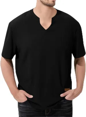 Mens Summer T-Shirts Short Sleeve Casual Crew Neck Soft Breathable Tees for Gym Daily Wear Travel 2025 Summer Basic Tees