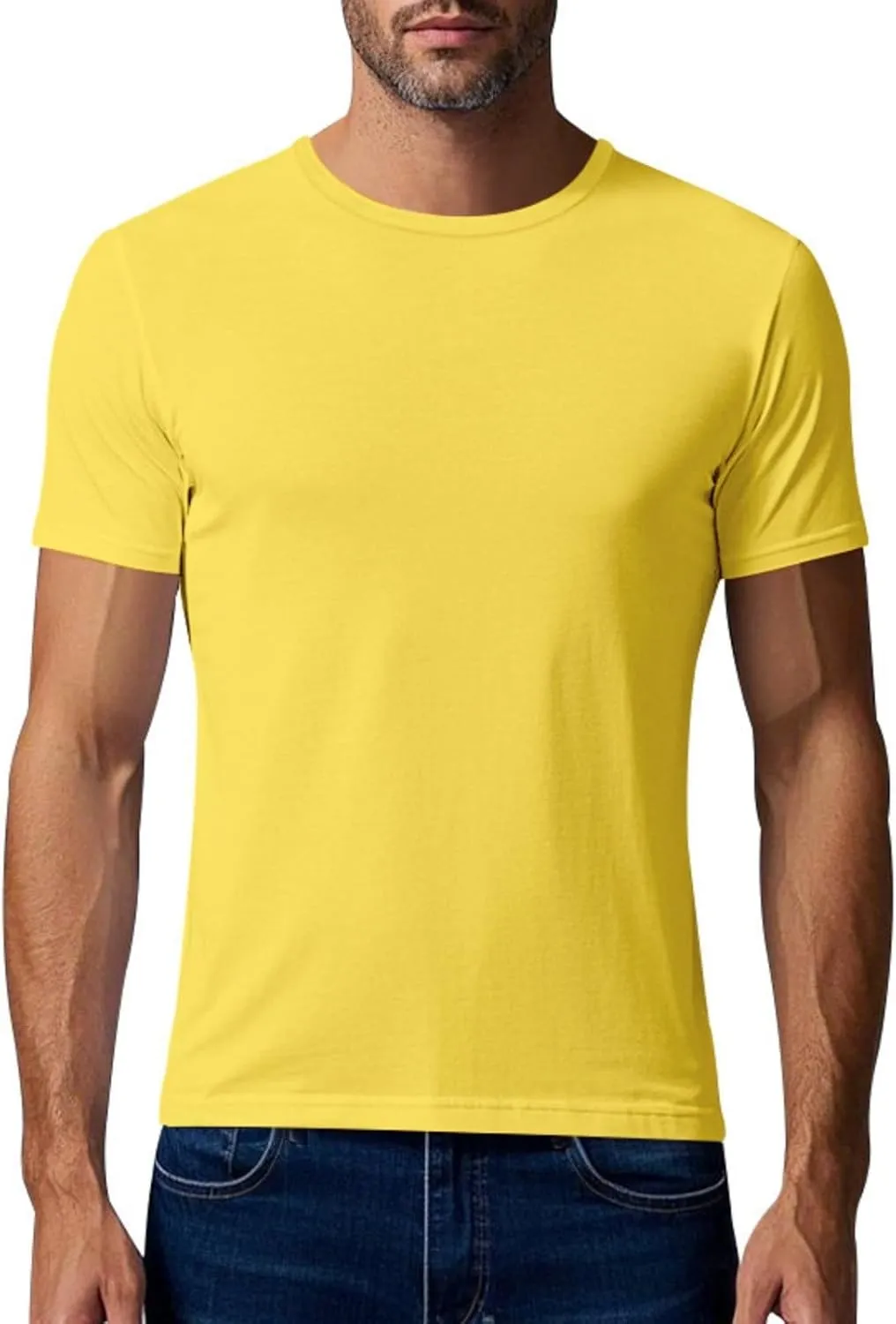 Mens Summer T-Shirts Short Sleeve Casual Crew Neck Soft Breathable Tees for Gym Daily Wear Travel 2025 Summer Basic Tees