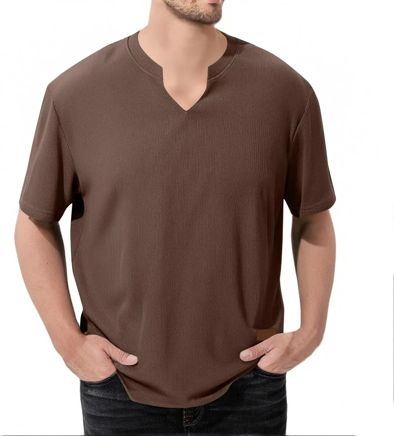 Mens Summer T-Shirts Short Sleeve Casual Crew Neck Soft Breathable Tees for Gym Daily Wear Travel 2025 Summer Basic Tees