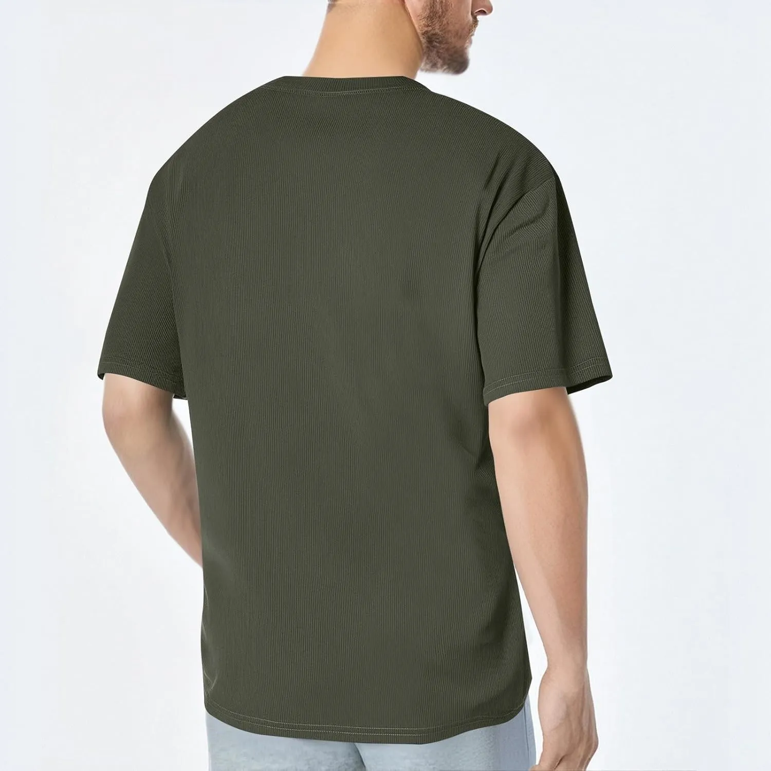Mens Summer T-Shirts Short Sleeve Casual Crew Neck Soft Breathable Tees for Gym Daily Wear Travel 2025 Summer Basic Tees