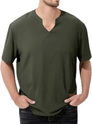 Mens Summer T-Shirts Short Sleeve Casual Crew Neck Soft Breathable Tees for Gym Daily Wear Travel 2025 Summer Basic Tees
