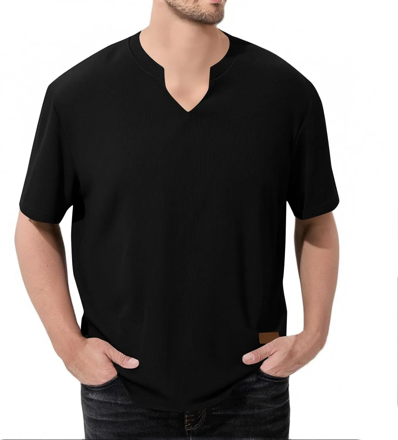 Mens Summer T-Shirts Short Sleeve Casual Crew Neck Soft Breathable Tees for Gym Daily Wear Travel 2025 Summer Basic Tees