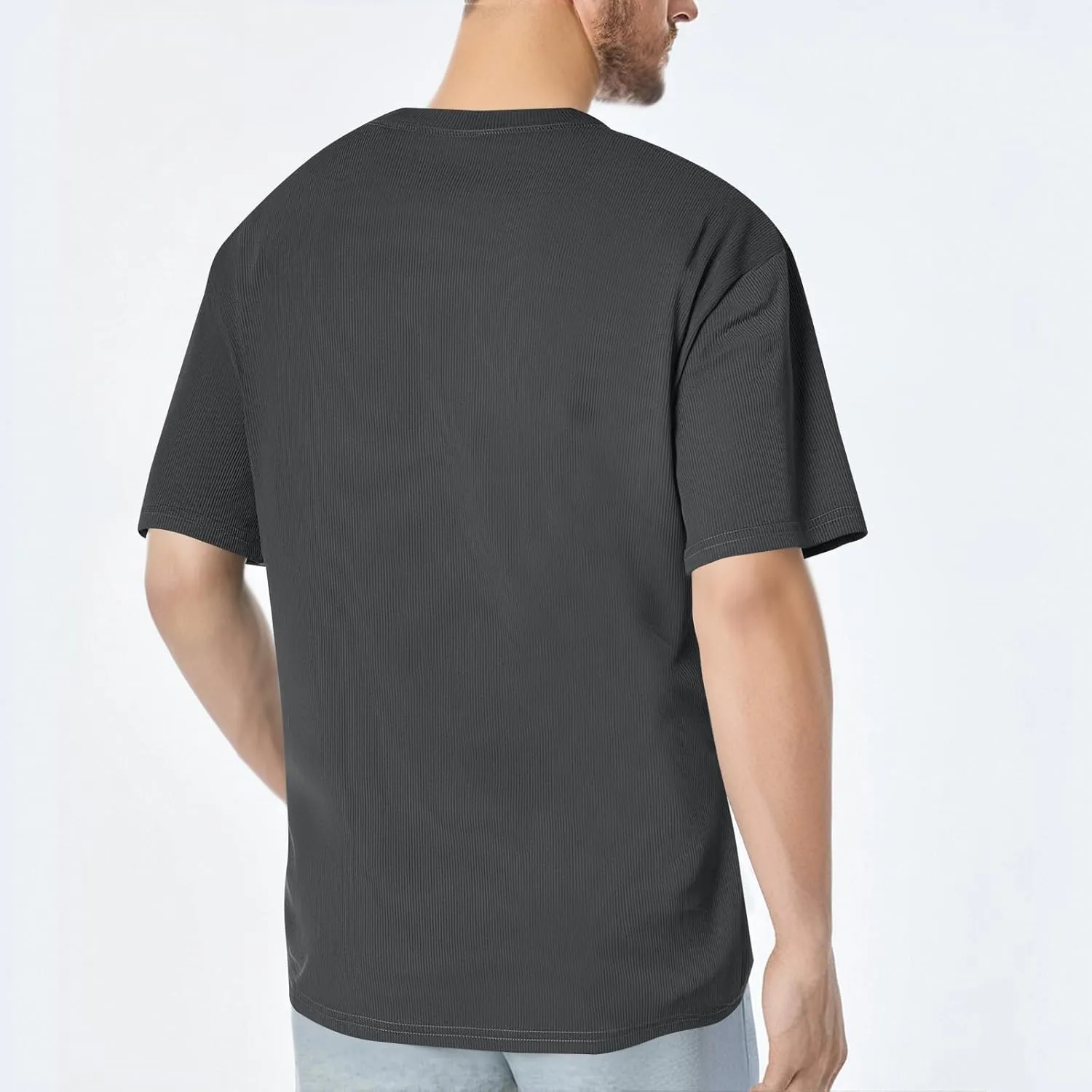 Mens Summer T-Shirts Short Sleeve Casual Crew Neck Soft Breathable Tees for Gym Daily Wear Travel 2025 Summer Basic Tees