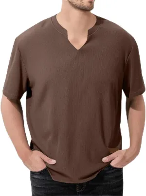Mens Summer T-Shirts Short Sleeve Casual Crew Neck Soft Breathable Tees for Gym Daily Wear Travel 2025 Summer Basic Tees