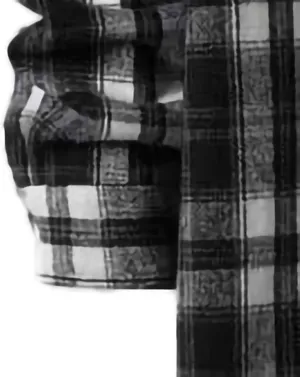 Mens Thickened Brushed Shirt Fashion Plaid Printed Button Down Blouse Top Lapel Long Sleeve Loose Cardigan Jacket