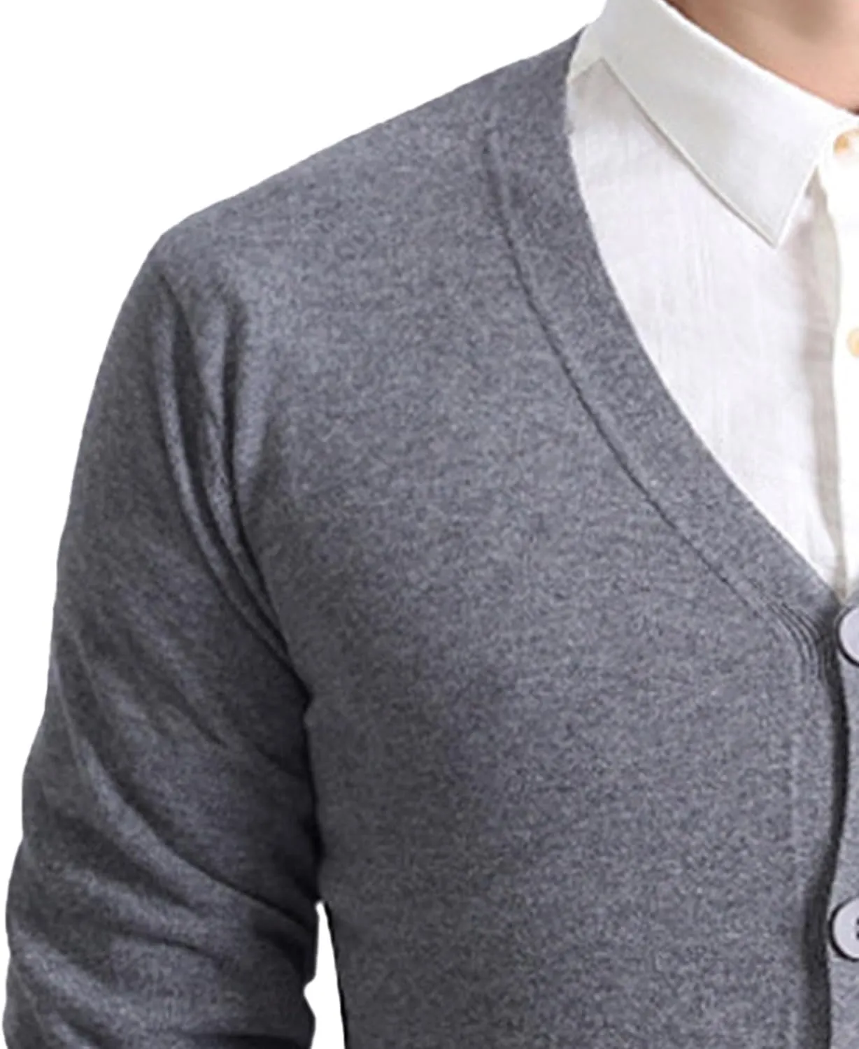 Men's V-Neck Knitted Cotton Jacket Casual Button Down Men Knit Sweaters Coat Lightweight Knits Cardigan Jackets
