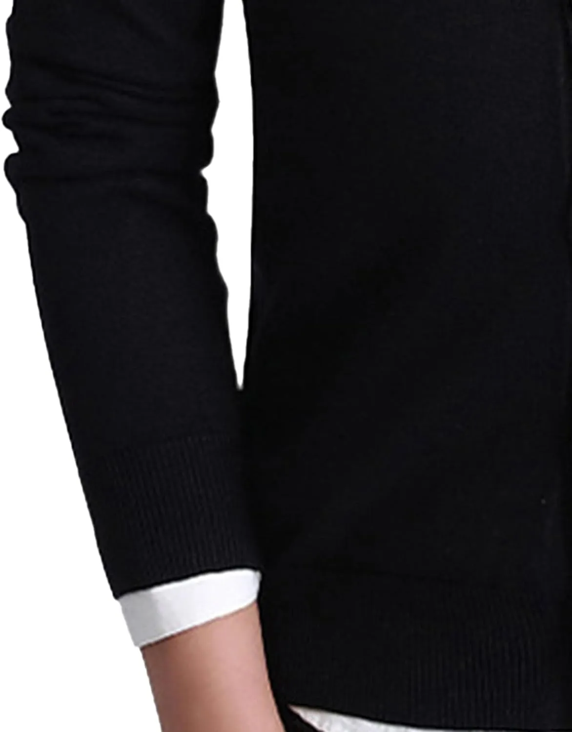 Men's V-Neck Knitted Cotton Jacket Casual Button Down Men Knit Sweaters Coat Lightweight Knits Cardigan Jackets