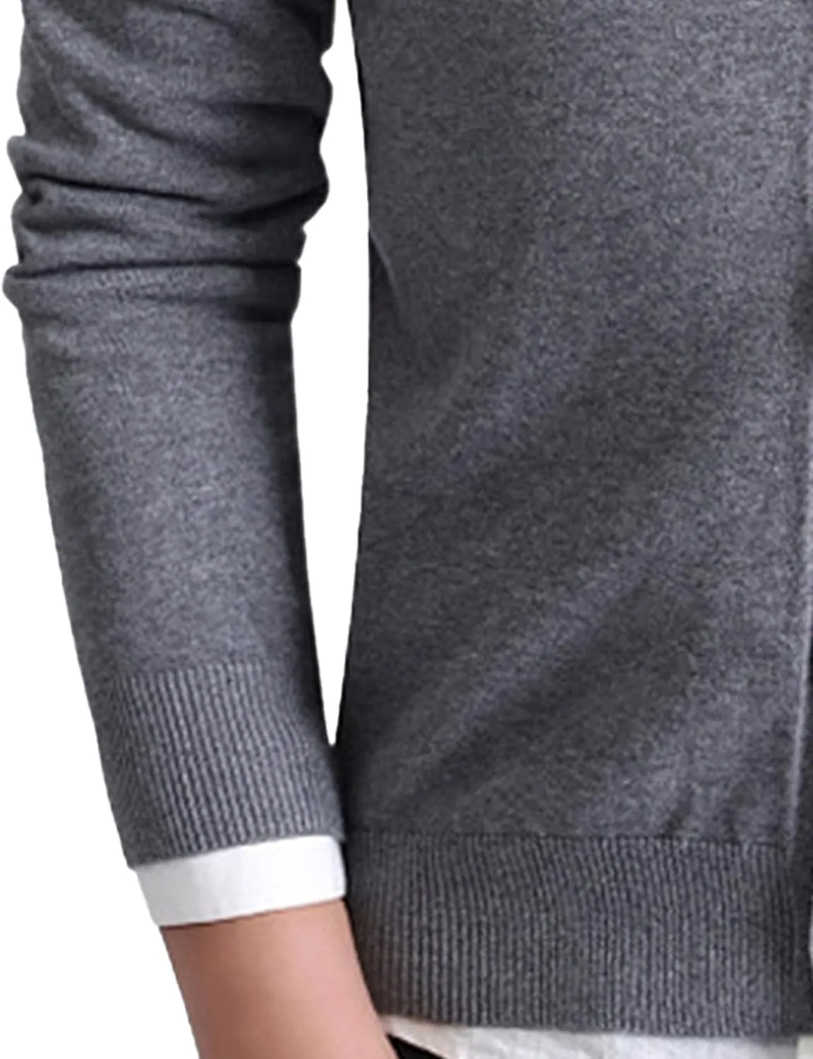 Men's V-Neck Knitted Cotton Jacket Casual Button Down Men Knit Sweaters Coat Lightweight Knits Cardigan Jackets