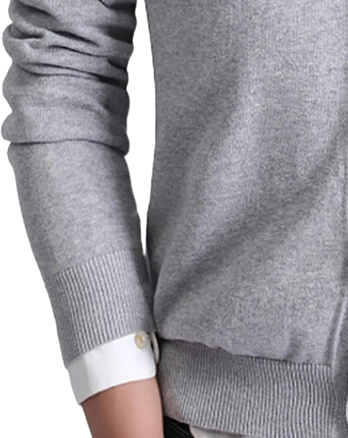 Men's V-Neck Knitted Cotton Jacket Casual Button Down Men Knit Sweaters Coat Lightweight Knits Cardigan Jackets