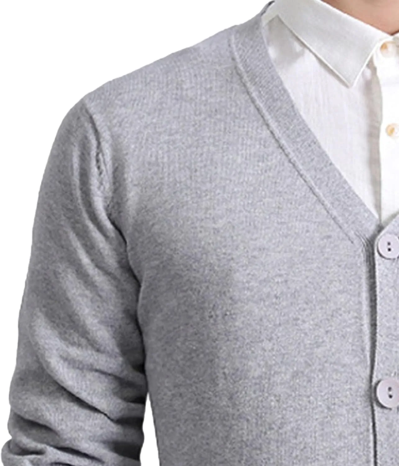 Men's V-Neck Knitted Cotton Jacket Casual Button Down Men Knit Sweaters Coat Lightweight Knits Cardigan Jackets