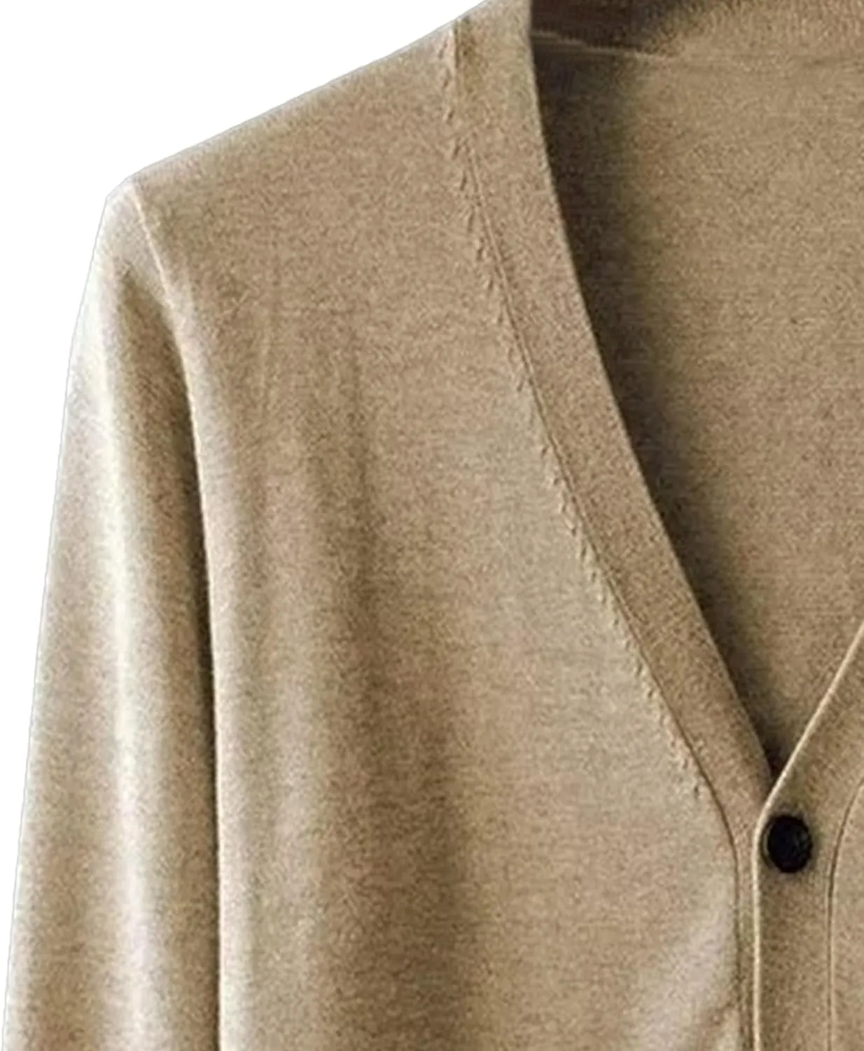 Men's V-Neck Knitted Jacket Lightweight Knit Button Down Male Sweaters Slim Long Sleeve Knits Cardigans